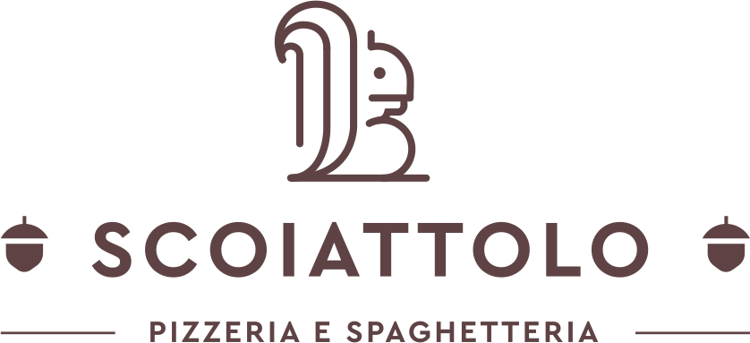 logo pizzeria scoiattolo marrone scuro